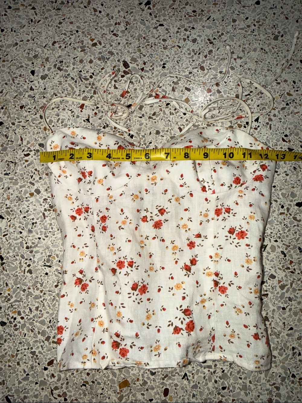 Reformation Novena 100% linen top blouse floral 0 XS - Picture 4 of 7